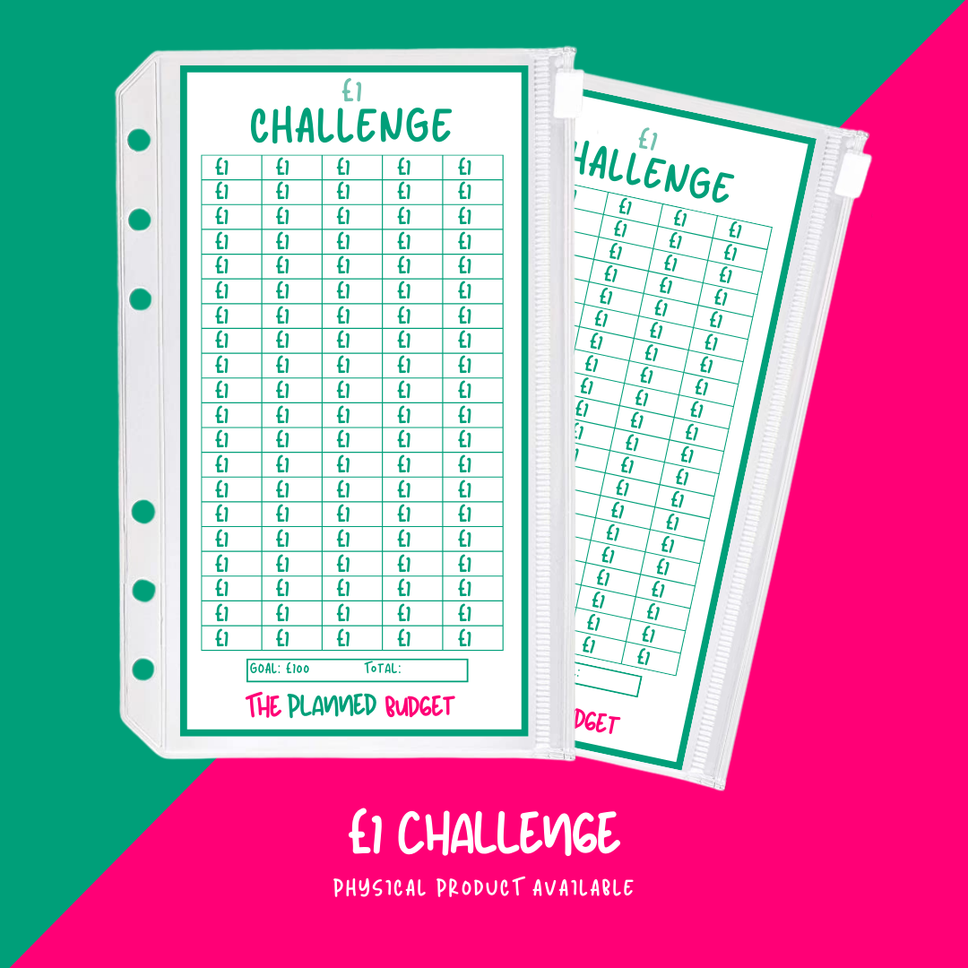 £1 Challenge (Green) - Premium challenge from The Planned Budget - Just £3.75! Shop now at The Planned Budget