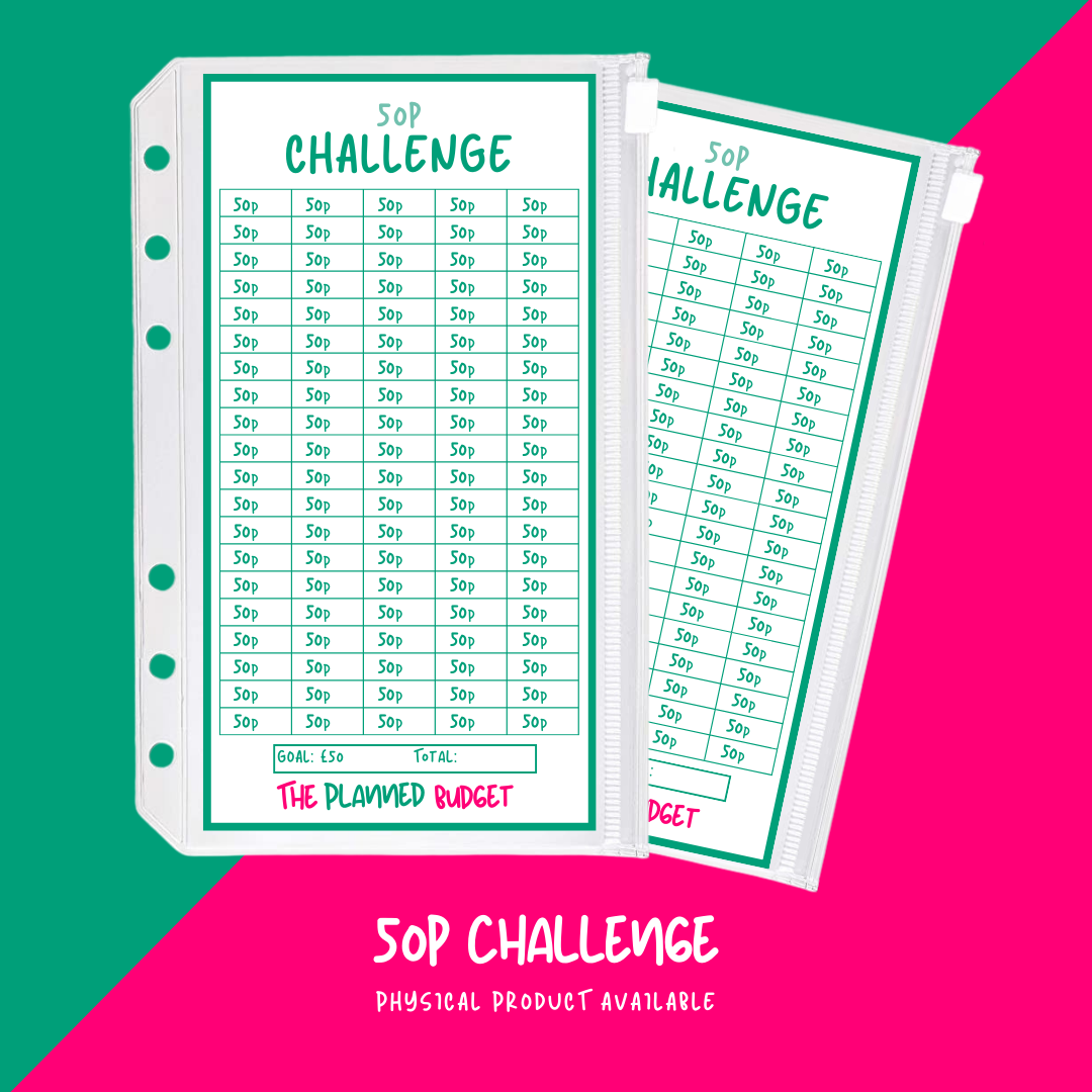 50p Challenge (Green) - Premium  from The Planned Budget - Just £3.75! Shop now at The Planned Budget