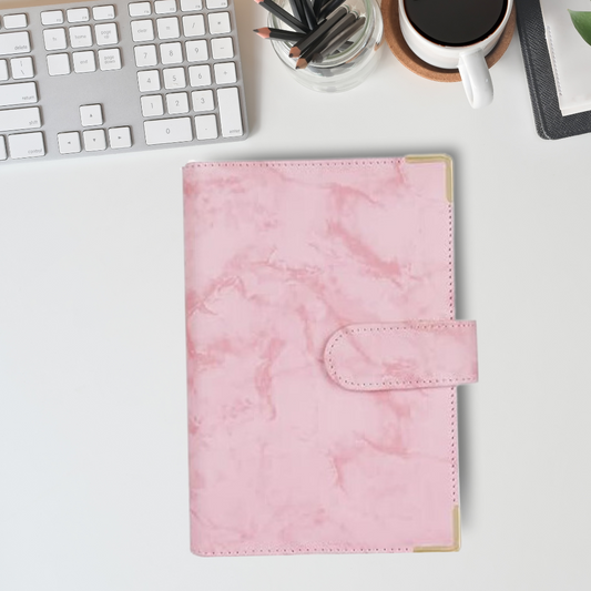 BINDER A6 MARBLE PINK