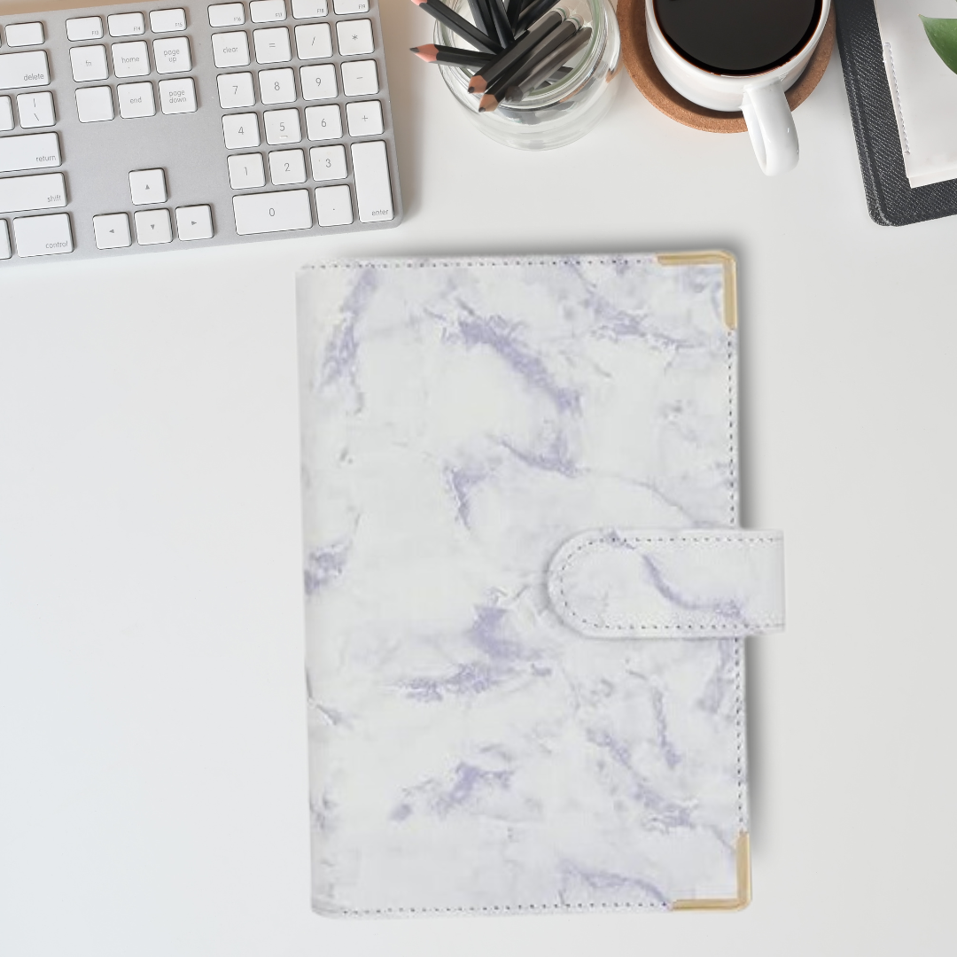 BINDER A6 MARBLE PURPLE