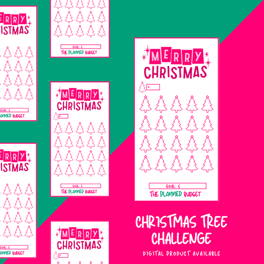 Christmas tree Saving Challenge (Pink) - Premium  from The Planned Budget - Just £2.75! Shop now at The Planned Budget