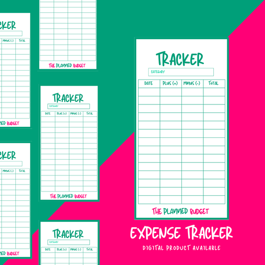 Expense Tracker (Green) - Premium  from The Planned Budget - Just £2.75! Shop now at The Planned Budget