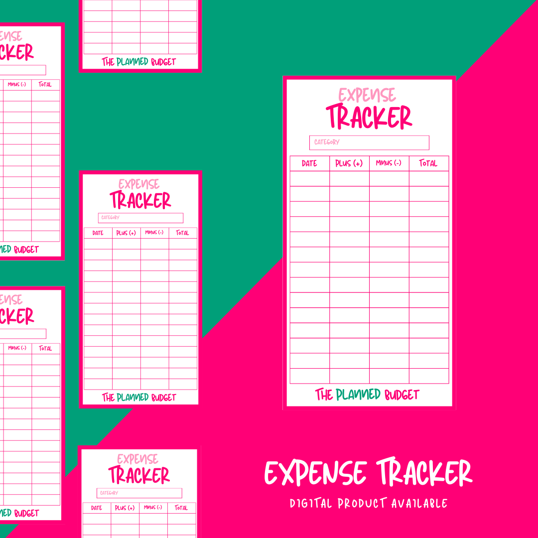 Expense Tracker (Pink) - Premium  from The Planned Budget - Just £2.75! Shop now at The Planned Budget