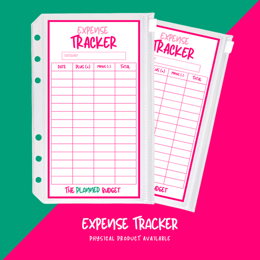 Expense Tracker (pink) - Premium  from The Planned Budget - Just £3.75! Shop now at The Planned Budget